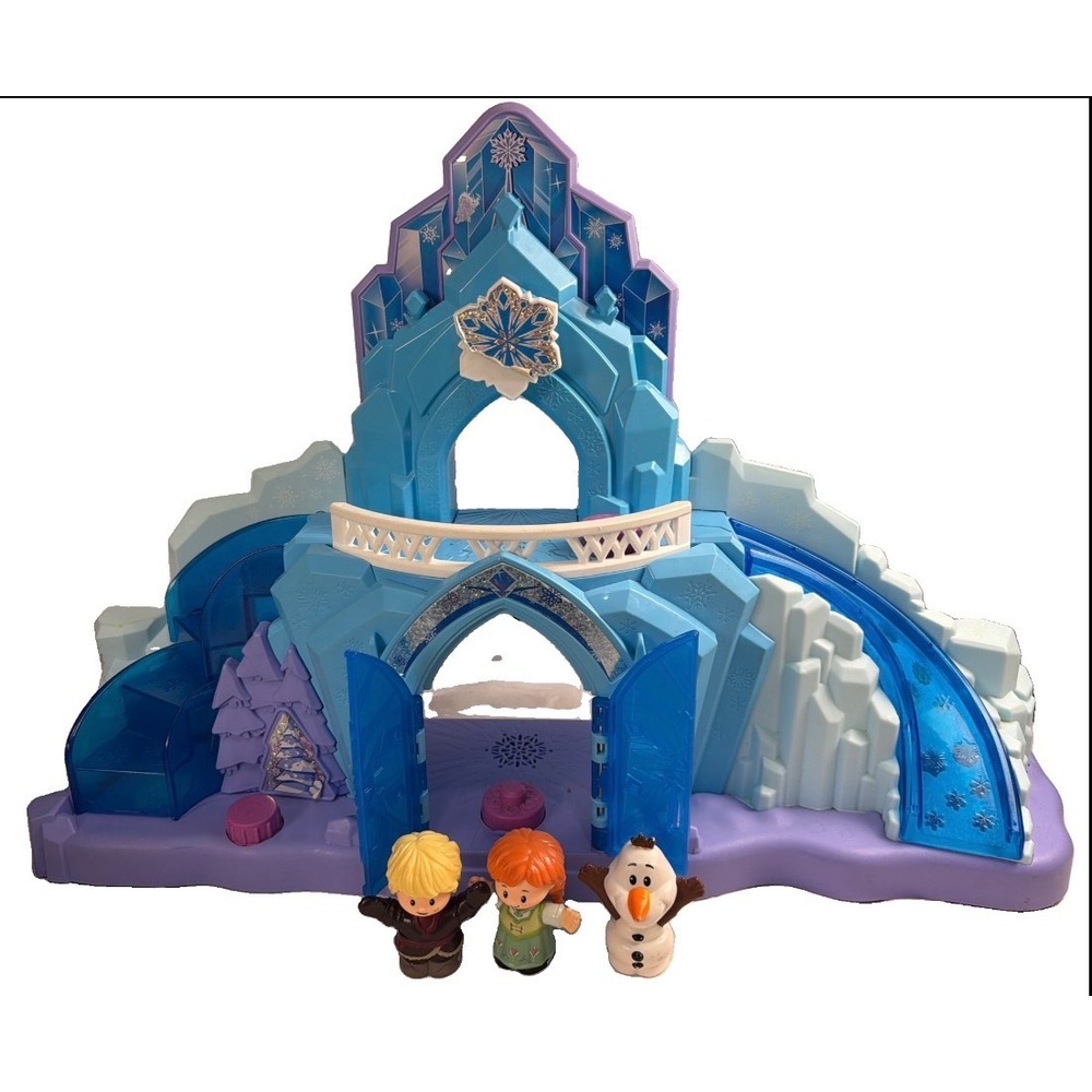 Fisher Price Little People Disney Frozen Elsa Ice Palace Lights Music Anna Olaf